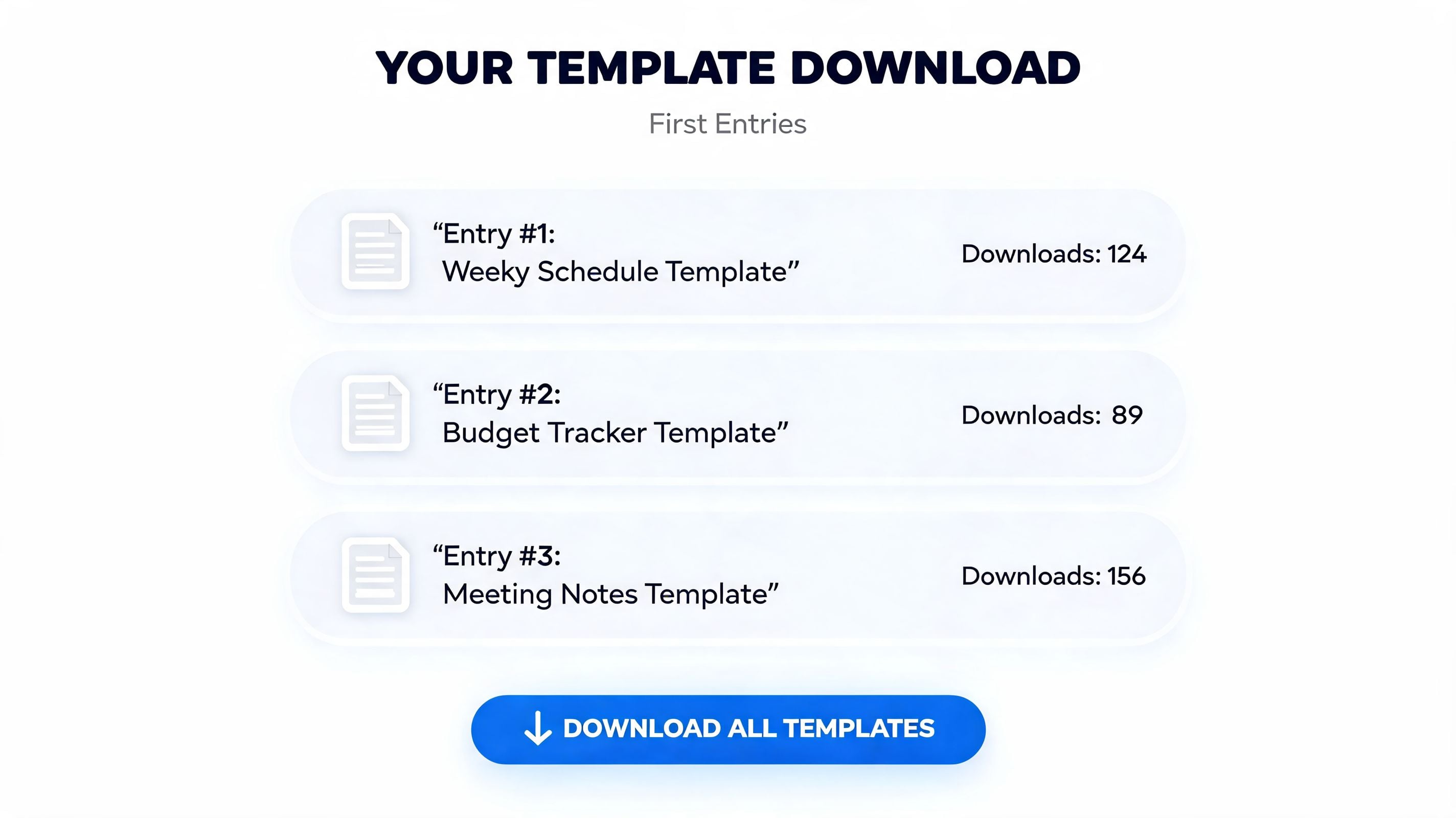 Screenshot from A clean screenshot of the empty Excel template, highlighting the main data entry table and its columns.